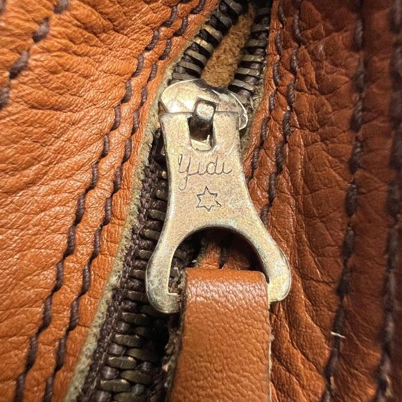 Yudi Clutch Bag Womens Large Brown Leather Zip Wristlet Suede Lining Colombia - Picture 6 of 11